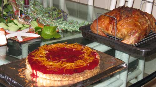 Cranberry-orange cream tart
